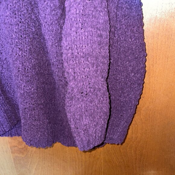 NWT Seven7 Chenille Sweater Purple Turtleneck Large - Picture 2 of 6